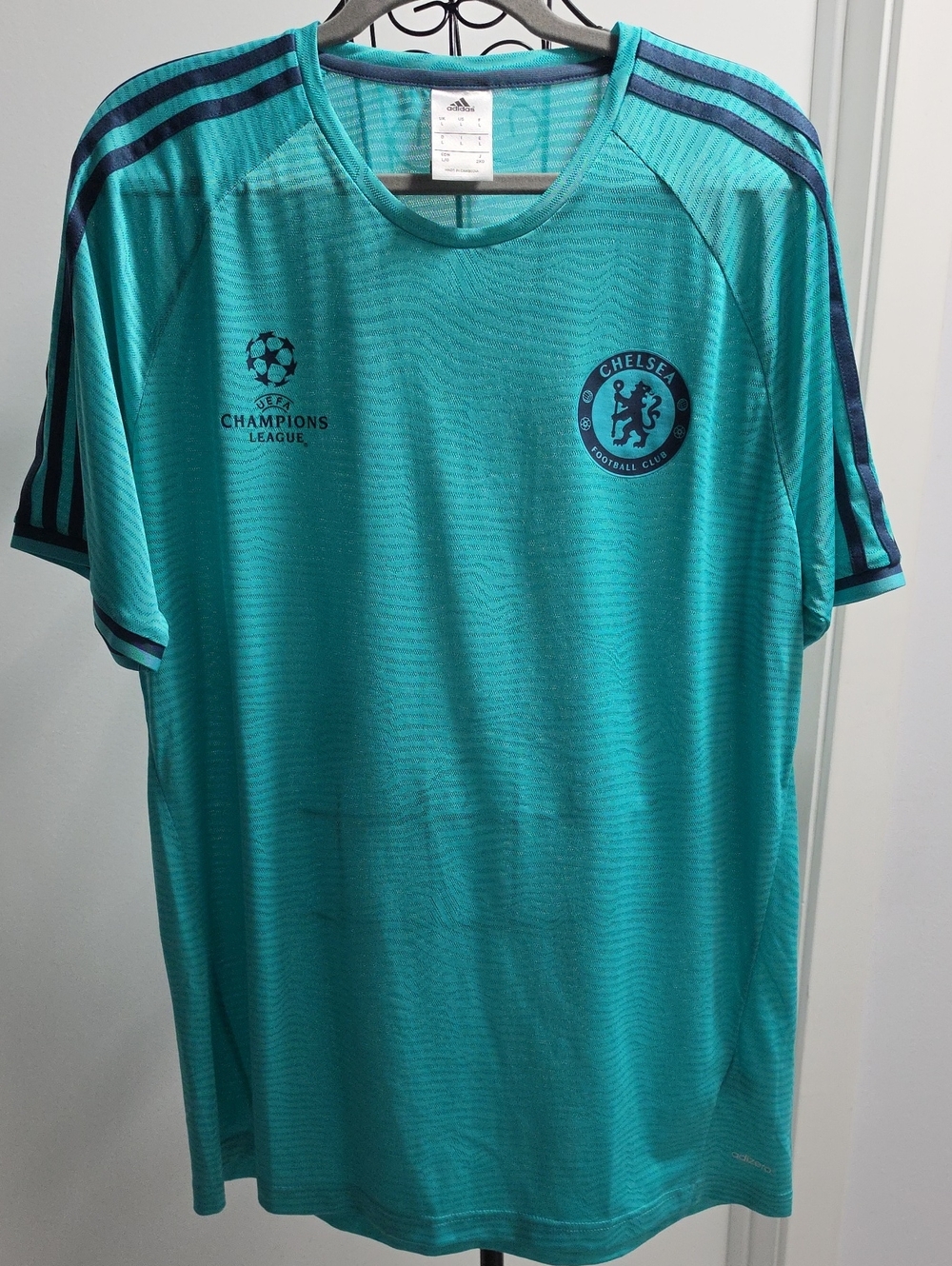 adidas Chelsea FC Teal and Navy Training Jersey - Men